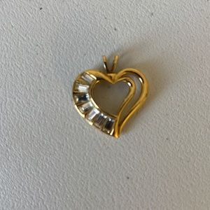 Vintage Avon Baguette Heart Pendant